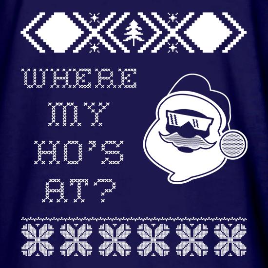 Where My Hoes At Ugly Sweater Style t shirt