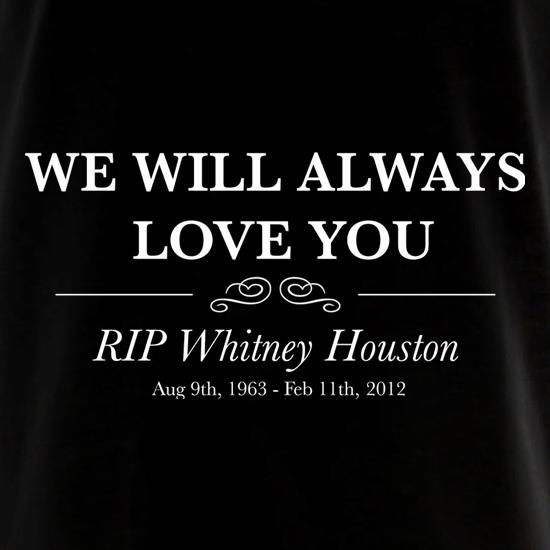 Whitney Houston We Will Always Love You t shirt
