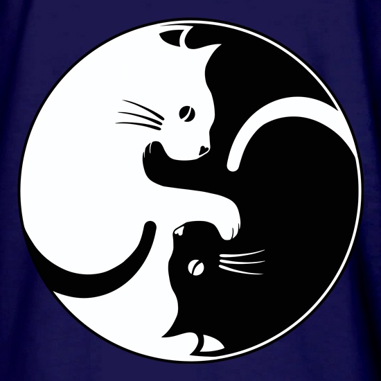 Yin Yang Cat t shirt