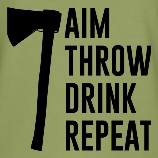 Aim, Throw, Drink, Repeat t shirt