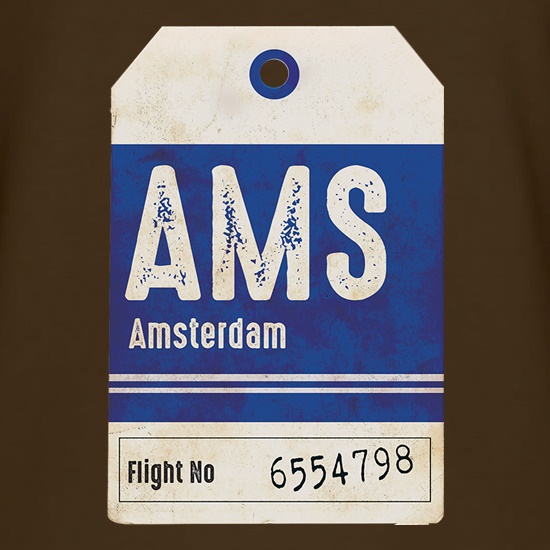 Amsterdam Luggage Tag t shirt