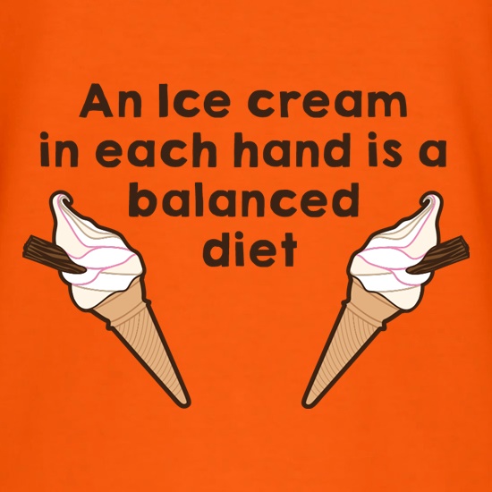 An Ice Cream In Each Hard Is A Balanced Diet t shirt