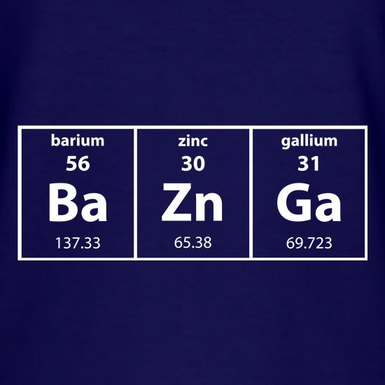Baznga Periodic Table t shirt