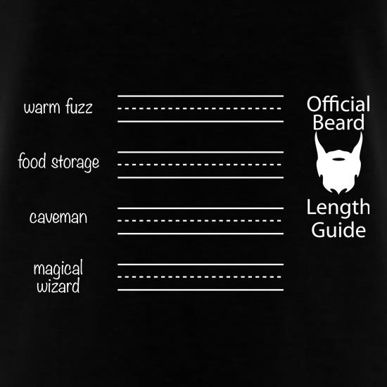 Beard Length Guide t shirt