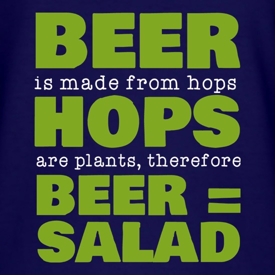 Beer Equals Salad t shirt