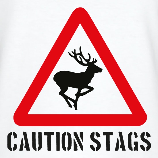 Caution Stags t shirt