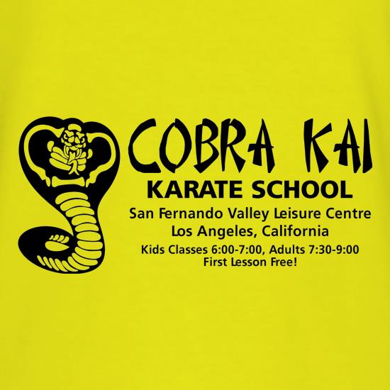 Cobra Kai Karate School t shirt