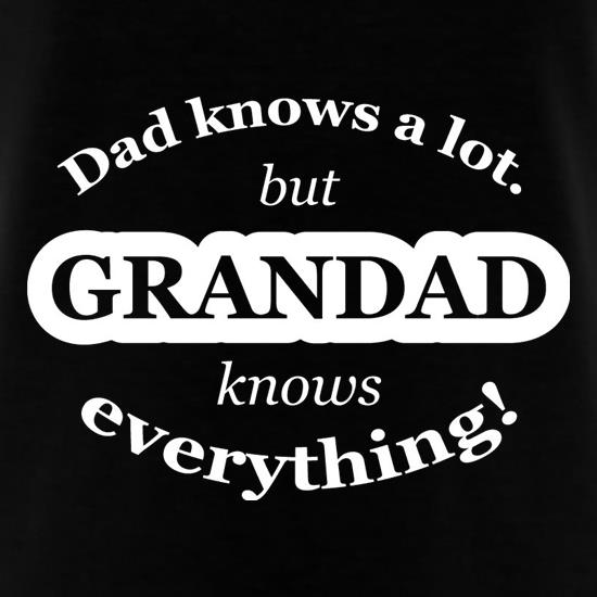 Dad Knows A Lot But Grandad Knows Everything t shirt