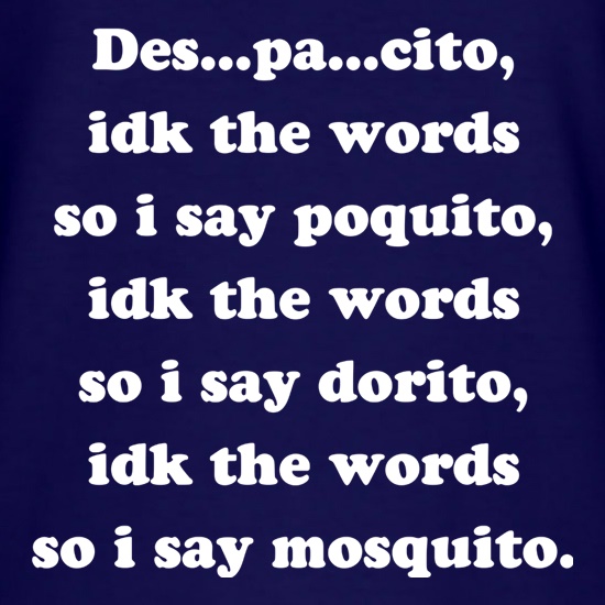 Despacito Song Lyrics t shirt