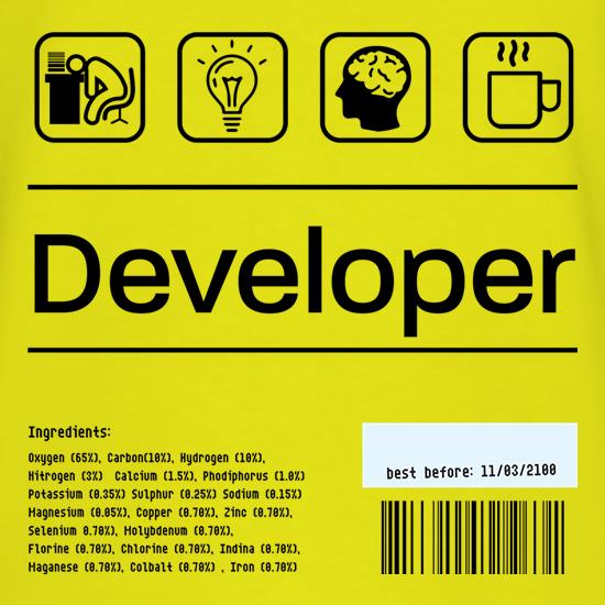 Developer Ingredients t shirt