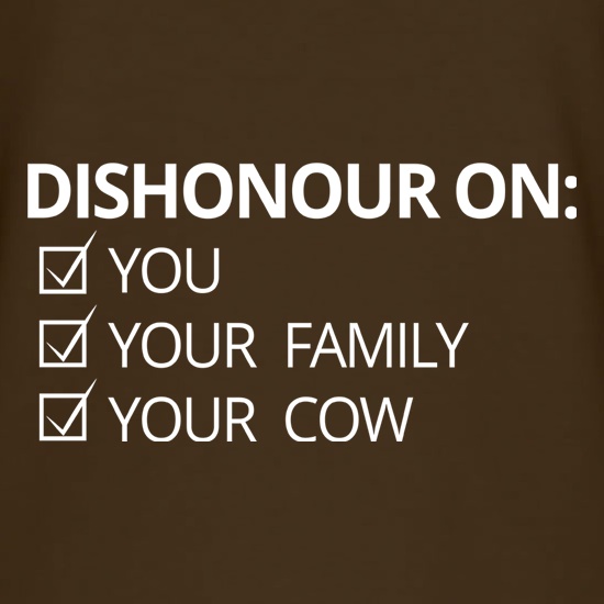 Dishonour On... t shirt