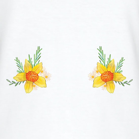 Double Daffodil Chest t shirt