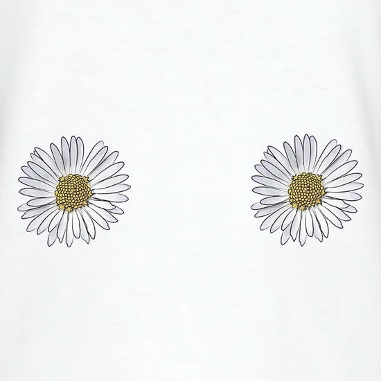 Double Daisy Chest t shirt