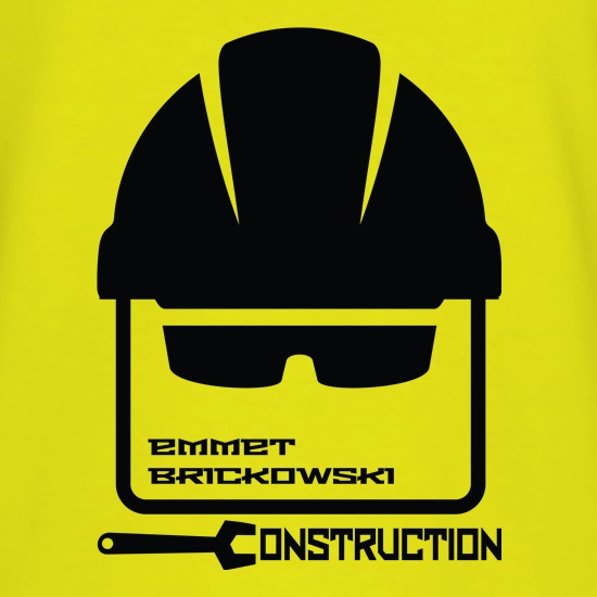 Emmet Brickowski Construction t shirt