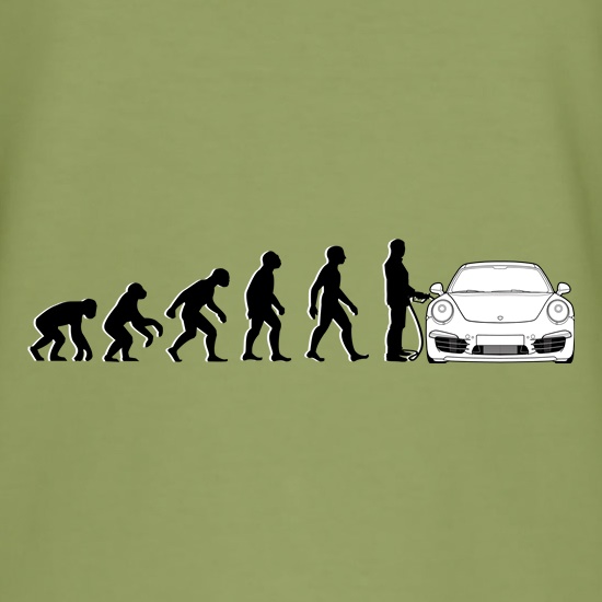 Evolution Of Man 996 Driver t shirt