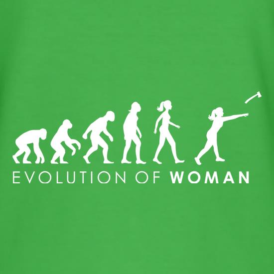 Evolution Of Woman Throwing Axe t shirt