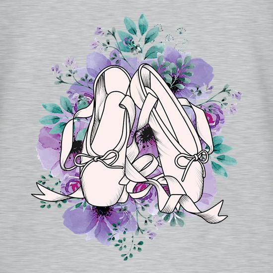 Floral Ballet Shoes t shirt