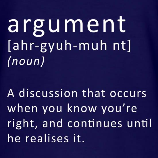 Funny Definition Argument t shirt