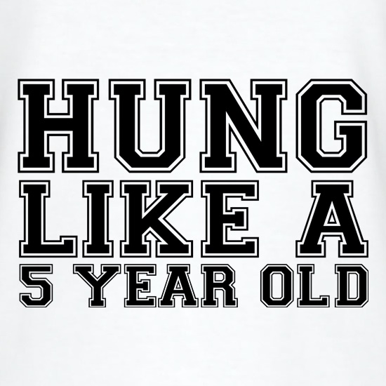 Hung Like a 5yr Old t shirt