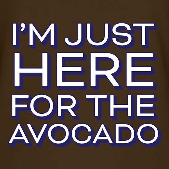 I'm Just Here For The Avocado t shirt