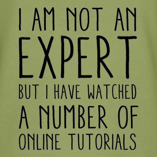 I'm Not An Expert But I Have Watched A Number Of Online Tutorials t shirt