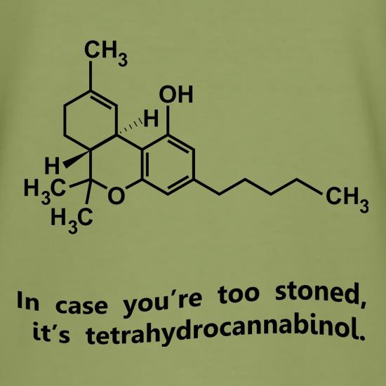 In case you're too stoned, it's tetrahydrocannabinol t shirt