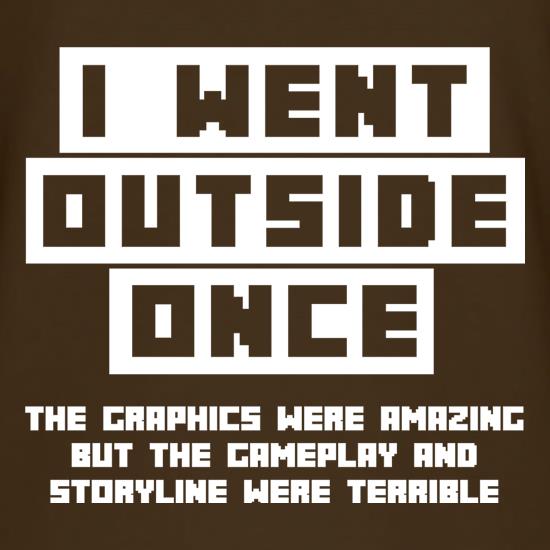I Went Outside Once t shirt