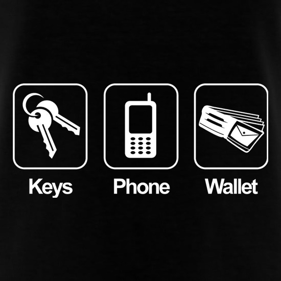 Keys Phone Wallet t shirt