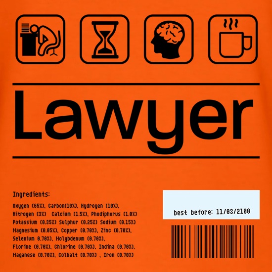 Lawyer Ingredients t shirt