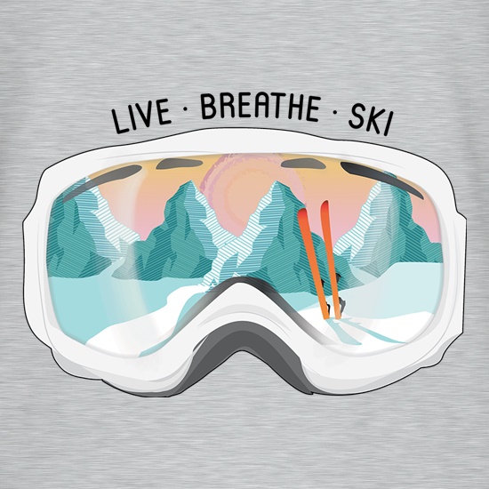 Live. Breathe. Ski. t shirt