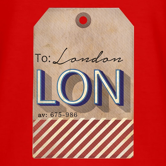 London Luggage Tag t shirt
