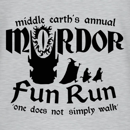 Mordor Fun Run t shirt