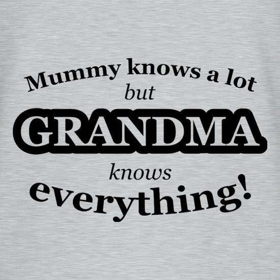 Mummy Knows A Lot, But Grandma Knows Everything t shirt