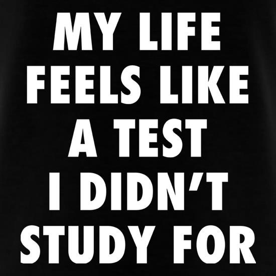 My Life Feels Like A Test I Didn't Study For t shirt