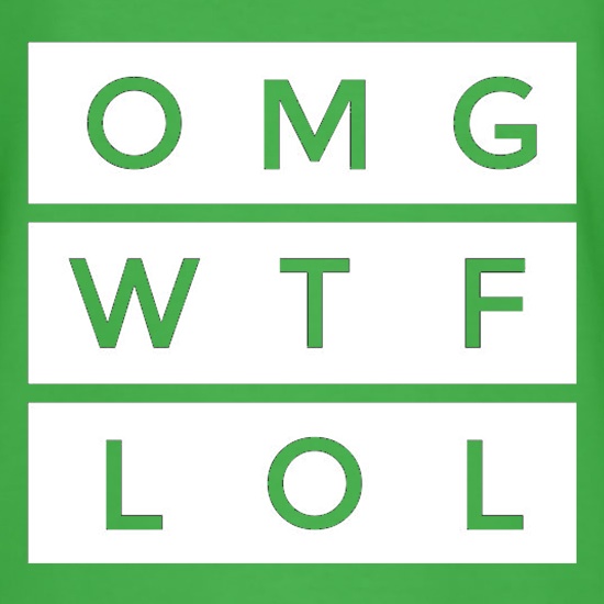 OMG WTF LOL t shirt