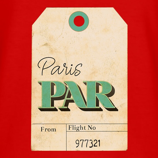 Paris Luggage Tag t shirt