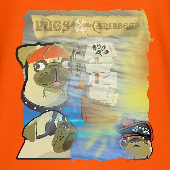 Pugs of the Caribbean t shirt