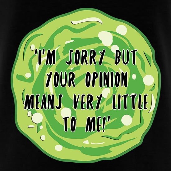Rick & Mortys Opinions t shirt