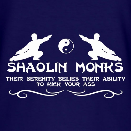 Shaolin Monks Their Serenity Belies Their Ability To Kick Your Ass t shirt