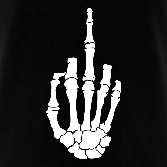Skeleton Middle Finger t shirt