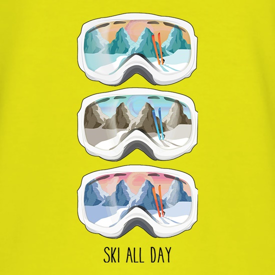 Ski All Day t shirt