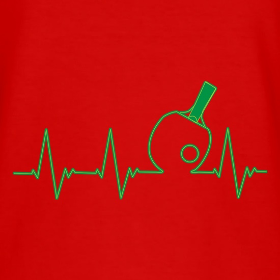 Table Tennis Heartbeat t shirt