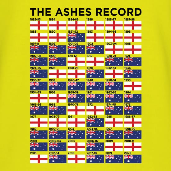 The Ashes Cricket Record t shirt