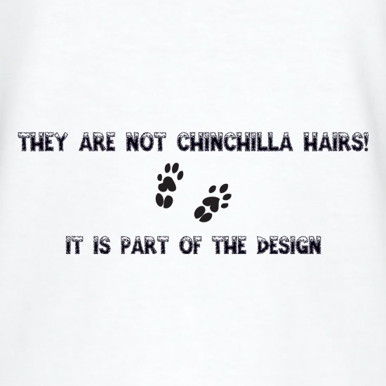 They are NOT Chinchilla Hairs. it is part of the design t shirt