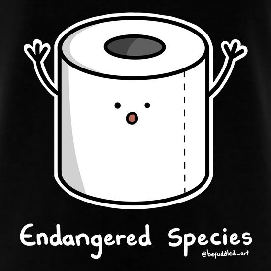 Toilet Roll - Endangered Species t shirt