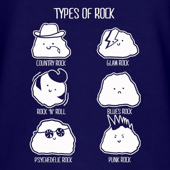 Types Of Rock t shirt