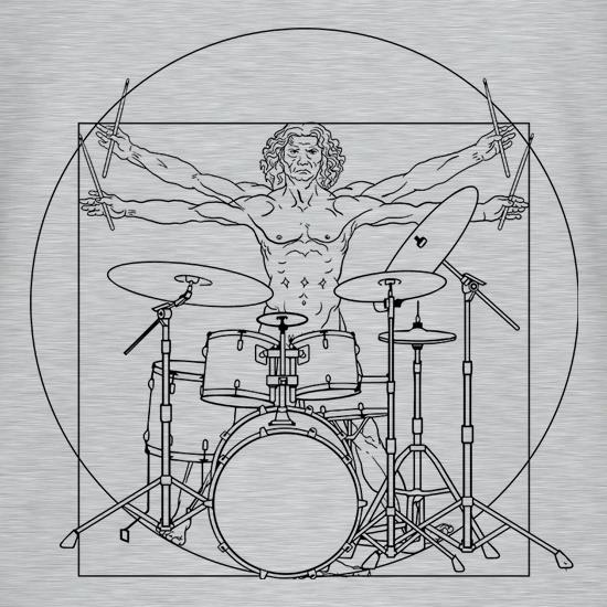 Vitruvian Drummer t shirt