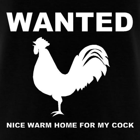 WANTED nice warm home for my cock t shirt