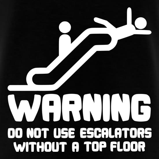 Warning Escalators t shirt
