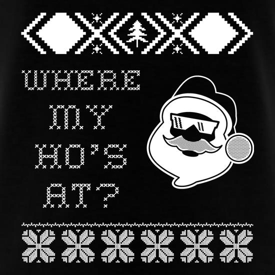 Where My Hoes At Ugly Sweater Style t shirt